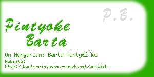 pintyoke barta business card